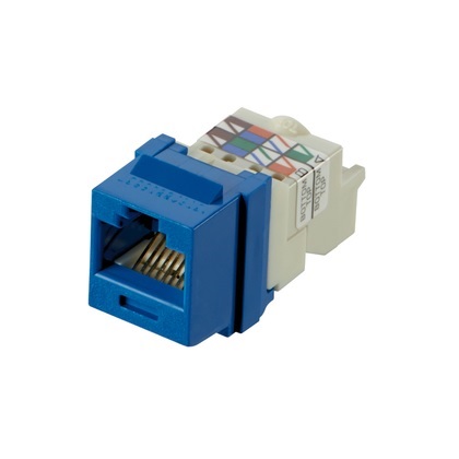 Network module (JACK COUPLE) 110 type,Cat 6 UTP , BLUE