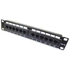 Network Pacht Panel 12 puertos Cat 5e 1U 19 inch/ Rack Mount