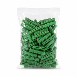 TACO PLASTICO VERDE 1/4 X 2 (BOLSA DE 50 (ELT-028)