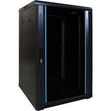 Black,Floor cabinet, 18U,side door can be opened,Front tempered glass rear mesh door,Size: 600*600*1000 (width*depth*h) (ZK-R18U-6618)