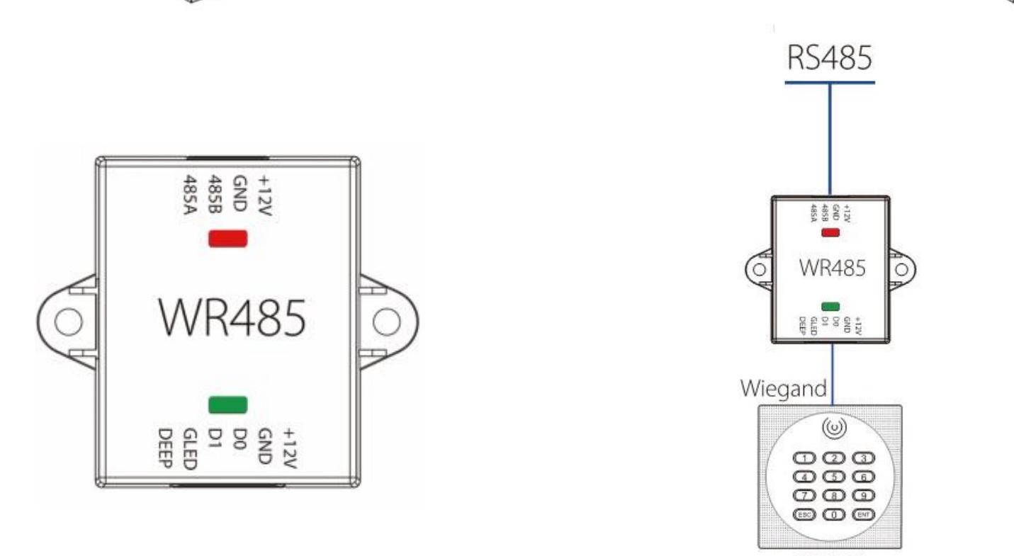 1 RS485 convert to 1 Wiegand